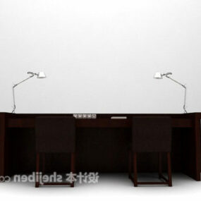 Conference Table With Lamp 3d model
