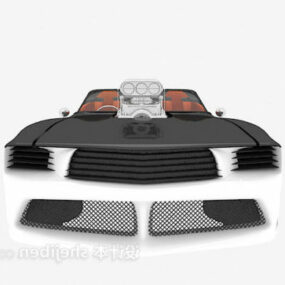 Black Convertible Car 3d model