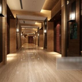 Marble Corridor 3d model