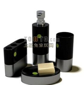 Sanitary Cosmetic Bottles With Soap Holder 3d model