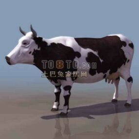 Mô hình 3d động vật bò sữa