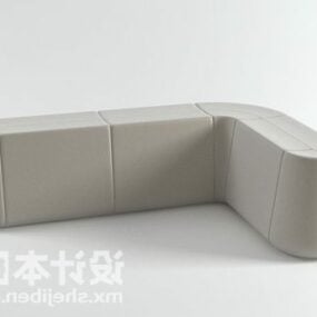 Modello 3d divano panca semplice creativo