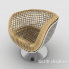 Creative casual rattan chair 3d model .
