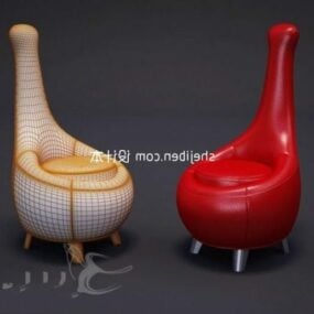 Kreatywne krzesło z wysokim oparciem Model 3D