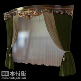 Modelo 3d de cortina clássica realista