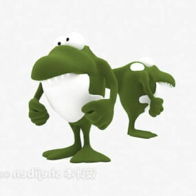 דגם תלת מימד של צעצוע בעלי חיים צפרדע ילדים