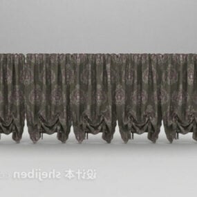 Dark Fabric European Curtain 3d model