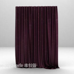 Modelo 3d de cortina de veludo escuro