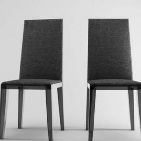 Dark Grey Single Chair 3d model
