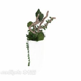 Múnla 3d Potted Plant Maisiúil