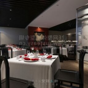 Dining Space Restaurant Indoor Interior Scene 3d model