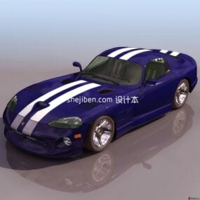 Valkoinen Gt Sport Car 3D-malli