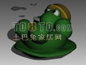 Frog Doll Stuffed Toy 3d model