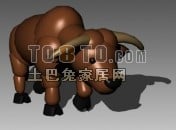 Modello 3d del giocattolo della bambola di bufalo