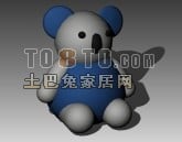 نموذج دمية الدب ذو الشكل السلس ثلاثي الأبعاد