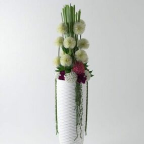 Blumentopf-Geschirr, dekoratives 3D-Modell