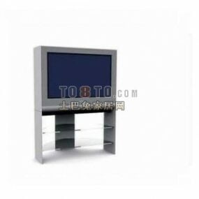 Flat Tv With Stand 3d model