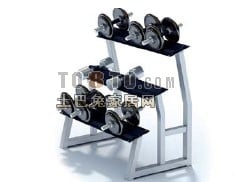 Personlig gymutrustning för muskelträning 3d-modell