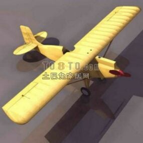 Mô hình 3d máy bay đồ chơi màu vàng