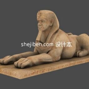Egyptisk sfinx 3d-modell