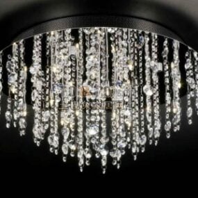 Elegant Crystal Ceiling Lamp 3d model