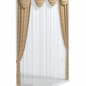 Home Window European Curtain 3d model