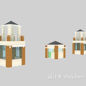 파빌리온 하우스 빌딩 3d 모델