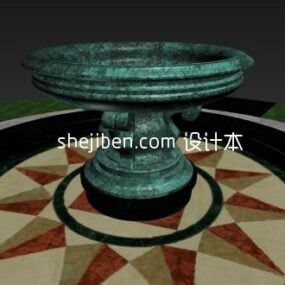 Evropská bronzová vodní fontána 3D model
