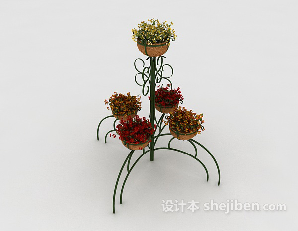 European Flower With Stand Rack