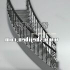 Curved Stair Furniture With Iron Handrail