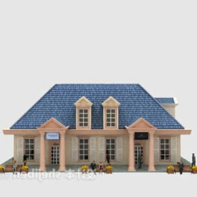 نموذج منزل فيلا أوروبي كلاسيكي ثلاثي الأبعاد