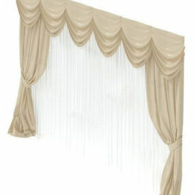 Decorative Pattern Curtain Furniture 3d model