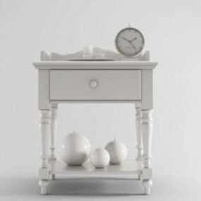 European Elegant Bedside Table 3d model
