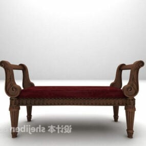 European Classic Day Bed 3d model