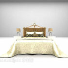 European Elegant Classic Style Double Bed