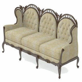 European Classic Sofa Upholstery 3d model