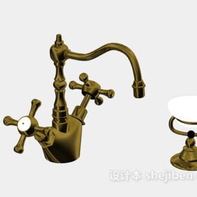 ヨーロッパの古典的な水栓 3D モデル