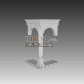 3д модель одиночной римской колонны