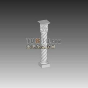 Construction Column White Marble 3d model