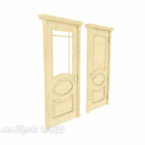 Jasanové dřevěné dveře 3D model