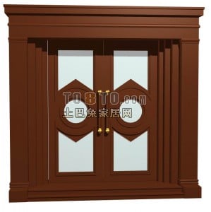 European Hall Wood Door
