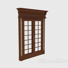 European Wood Door 3d model