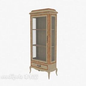 European Glass Wine Cabinet Furniture 3d model