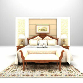 Classic Home Διπλό Κρεβάτι 3d μοντέλο