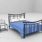 Europejski niebieski materac z żelaznym łóżkiem
