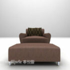 Ruskea nahkainen sohva tuoli eurooppalaiseen tyyliin