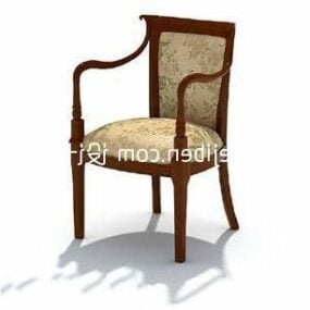 Mahogany Armrest Chair V1 3d model