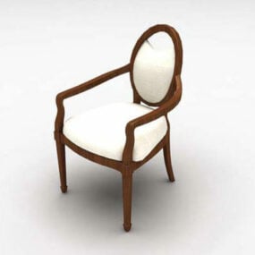 European Neoclassical Style Single Chair 3d model