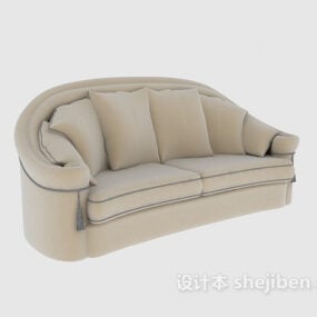 Sofa Tunggu Model 3d Berlapis Melengkung