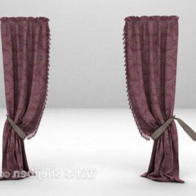 European Purple Curtain 3d model